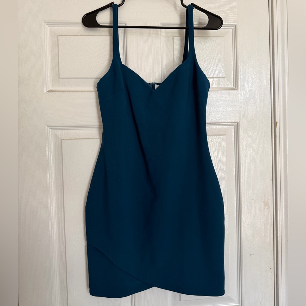 LIKELY dark teal cocktail dress - Picture 1 of 3